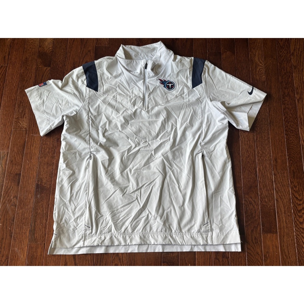 Nike Tennessee Titans NFL Sideline Coach Short Sleeve 1/4 Zip Jacket XL
